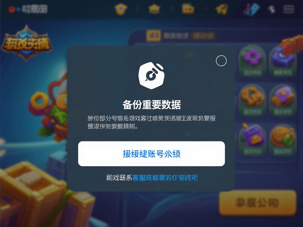 备份重要数据：解绑账号可能会导致部分游戏进度或虚拟