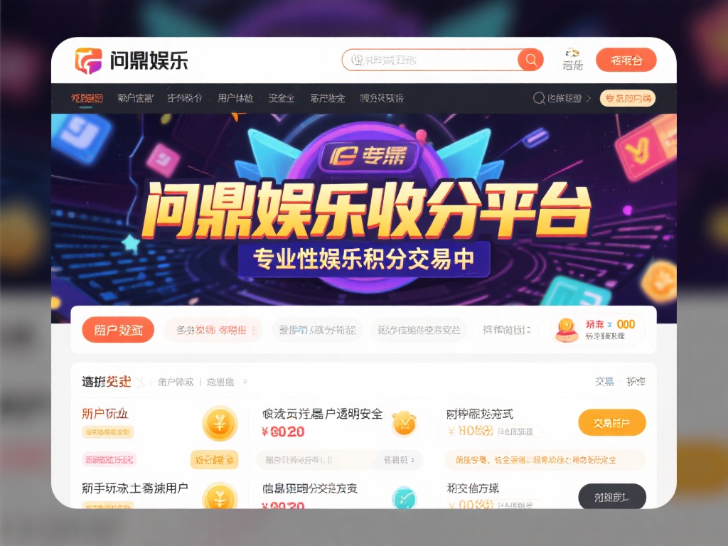 问鼎娱乐收分平台:安全便捷的娱乐积分交易体验 (问鼎娱乐收分平台:安全便捷,畅享积分交易新体验) 在众多娱乐积分交易平台中,问鼎娱乐收分平台以其专业